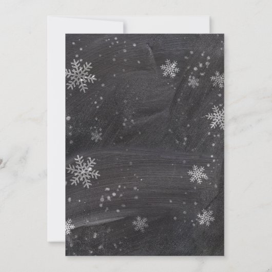 Verloving van het moderne winterwinterkalkbord kaart (Achterkant)