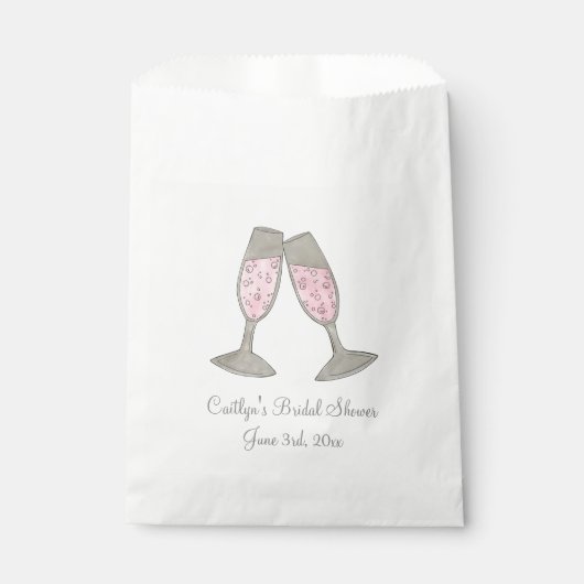 Verloving van het Vrijgezellenfeest van het roze C Bedankzakje (Voorkant)