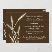 Verloving van landtarwe - verjaardag DOUANE Kaart (Voorkant / Achterkant)