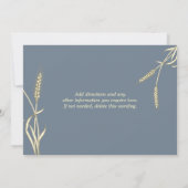 Verloving van landtarwe - verjaardag DOUANE Kaart (Achterkant)