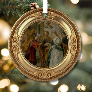 Verloving van Maria en Jozef Advent Jesse Boom Metalen Ornament