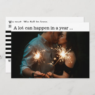 Verloving van nieuwe jaren Aankondiging Fotokaart