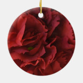Verloving van rode Floral Keramisch Ornament (Achterkant)