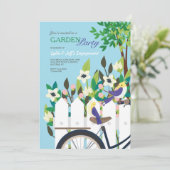 Verloving van tuinpartij kaart (Staand voorkant)