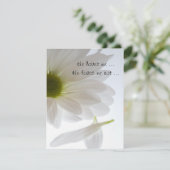 Verloving van White Daisy Petals Aankondiging (Staand voorkant)