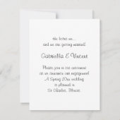 Verloving van White Daisy Petals Aankondiging (Achterkant)