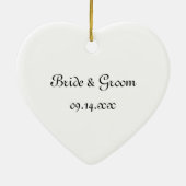 Verloving van zwarte en witte rozen keramisch ornament (Achterkant)