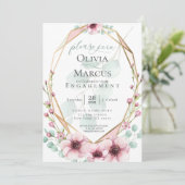 Verloving Vers lentbloemen en olijven Kaart (Staand voorkant)