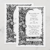 Verloving Victoriaans bloemen Kaart (Voorkant / Achterkant)