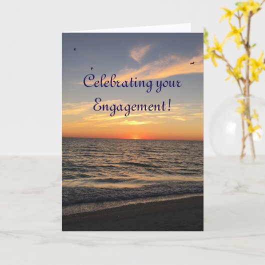 Verloving vieren, gevouwen Wenskaart Kaart (Gele Bloem)