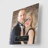 Verloving voor bruiloft - Aangepaste foto  Vierkante Klok (Hoek)