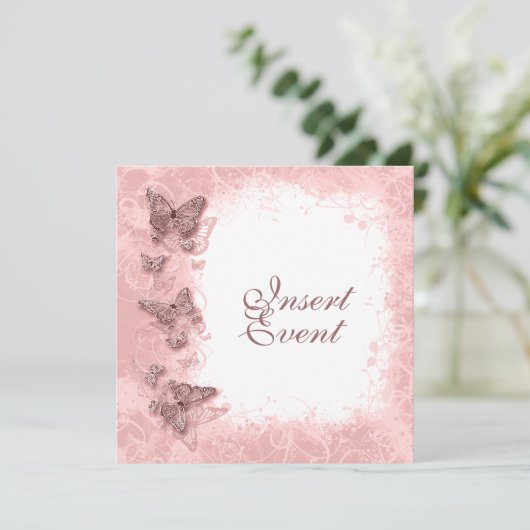 Verloving voor Butterfly-thema bruiloft Kaart (Staand voorkant)