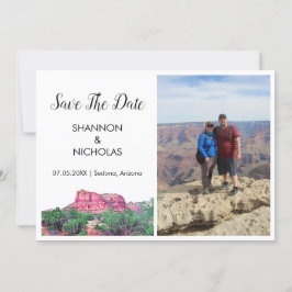 Verloving voor geborsteld gebergte waarop de datum save the date