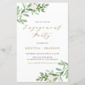 Verloving voor groen en witte bloemen (Voorkant)