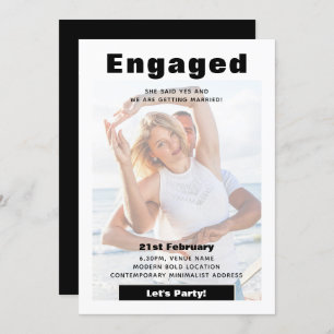 Verloving voor hedendaagse overlay-fotoweddenschap kaart