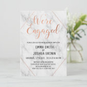 Verloving voor marmer en kalligrafie kaart (Staand voorkant)