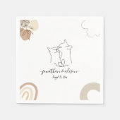 Verloving voor minimalistische weddenschappen met  servet (Voorkant)