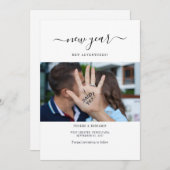 Verloving voor nieuwjaarsavonturen save the date (Voorkant / Achterkant)