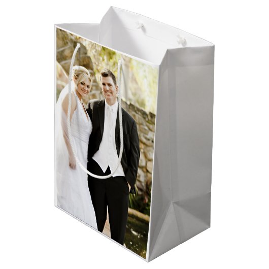 Verloving voor persoonlijke weddenschappen medium cadeauzakje (Achterkant Gekanteld)