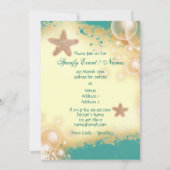 Verloving voor strandbruiloft kaart (Achterkant)