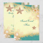 Verloving voor strandbruiloft kaart (Voorkant / Achterkant)