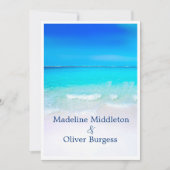 Verloving voor tropische bestemmingen in de blauwe kaart (Voorkant)