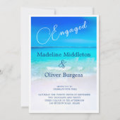 Verloving voor tropische bestemmingen in de blauwe kaart (Achterkant)