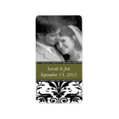 Verloving voor weddenschappen Foto Damask Save the Etiket (Voorkant)