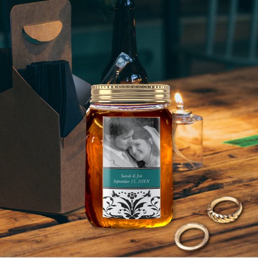 Verloving voor weddenschappen Foto Damask Save the Etiket