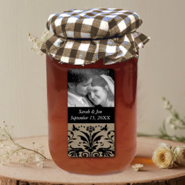 Verloving voor weddenschappen Foto Damask Save the Etiket