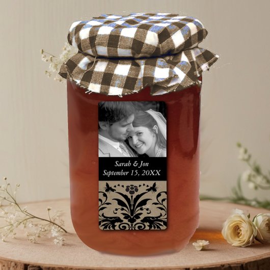 Verloving voor weddenschappen Foto Damask Save the Etiket