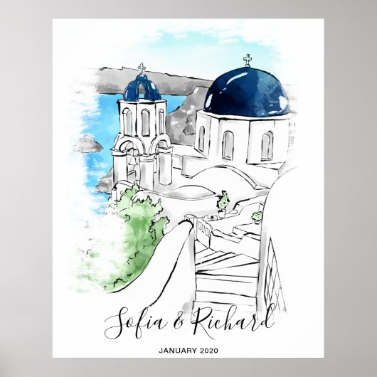 Verloving, voorstel, cadeaupost voor verjaardagsfe poster (Voorkant)