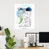 Verloving, voorstel, cadeaupost voor verjaardagsfe poster (Thuiskantoor)