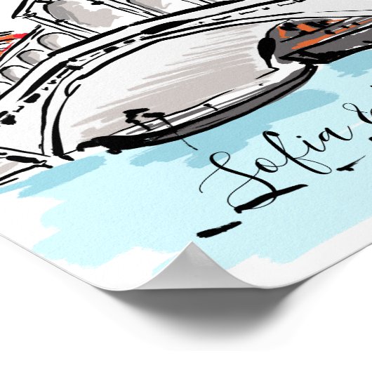 Verloving, voorstel, verjaardagsgeschenk poster (Hoek)