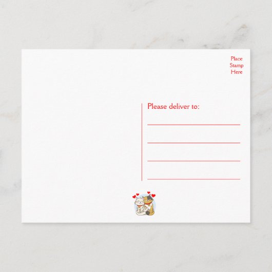 Verloving Vrijgezellenfeest Roodbruiloft Briefkaart (Achterkant)