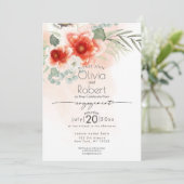 VERLOVING | Waterverf bloesems en afval Kaart (Staand voorkant)