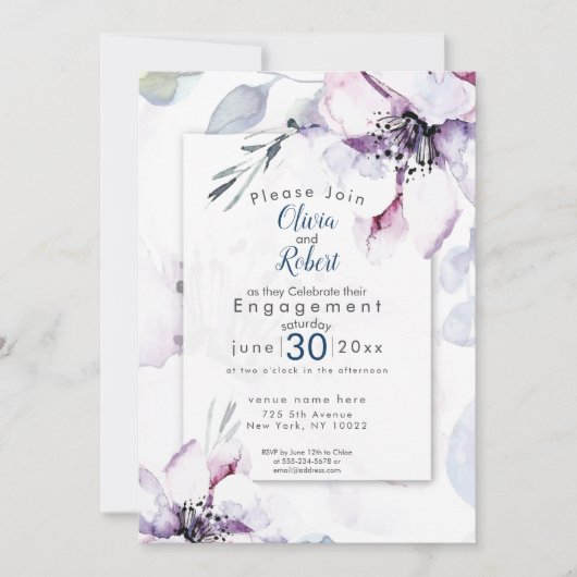 VERLOVING | Waterverf bloesems en afval Kaart (Voorkant)