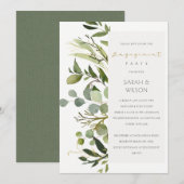 VERLOVING WATERVERF COOL LEAFY GREEN FOLIAGE KAART (Voorkant / Achterkant)