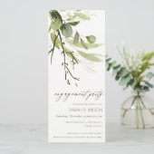 VERLOVING WATERVERF COOL LEAFY GREEN FOLIAGE KAART (Staand voorkant)