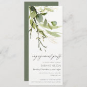 VERLOVING WATERVERF COOL LEAFY GREEN FOLIAGE KAART (Voorkant / Achterkant)