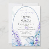 VERLOVING | Waterverf Lavender - Dusty Blue Kaart (Voorkant)