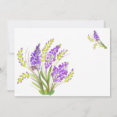 Verloving Waterverf Lavender en Green Floral Aankondiging (Achterkant)