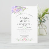 VERLOVING | Waterverf Sky Blue Anemone Garden Kaart (Staand voorkant)