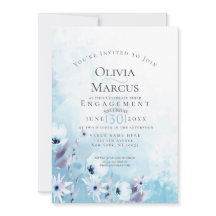 VERLOVING | Waterverf Sky Blue Anemone Garden