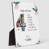 Verloving Weddenschap Jubileum Foto collage Fotoplaat (Zijkant)