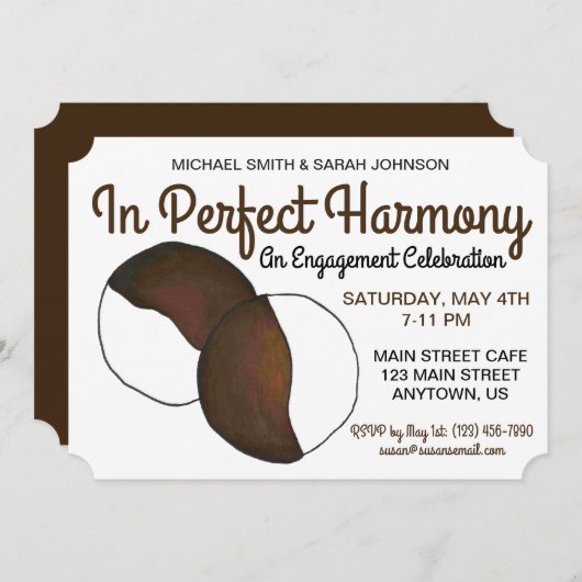 Verloving Weddenschap NYC Black White Cookie Kaart (Voorkant / Achterkant)