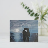 Verloving Wedding Aankondiging Briefkaart Groet (Staand voorkant)