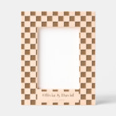 Verloving Wedding Keepsake geruit Gegraveerde Lijstjes (Voorkant)