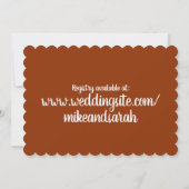 Verloving Wedding Party Sticky Toffee Pudding Kaart (Achterkant)