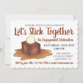 Verloving Wedding Party Sticky Toffee Pudding Kaart (Voorkant)